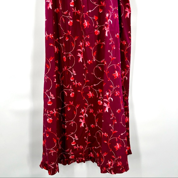 NWT Hill House Caroline Nap Dress Burgundy Botanical Poplin S - Picture 4 of 10
